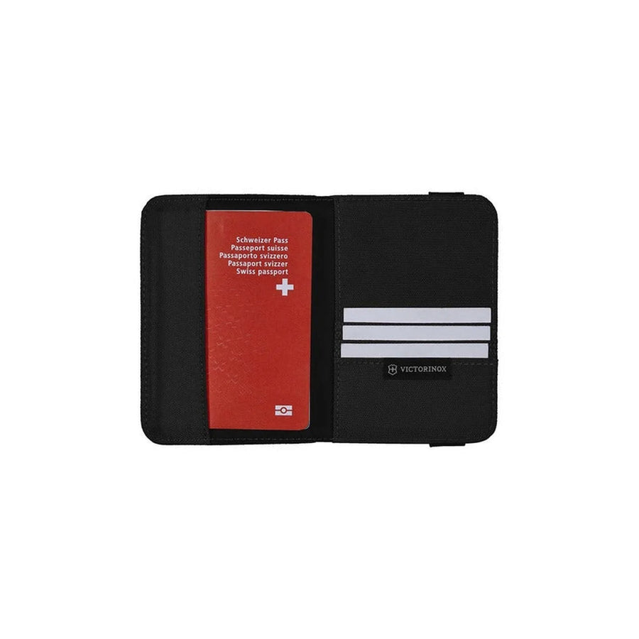 Porta Pasaporte Victorinox Rfid Negro Tarjetas Organizador