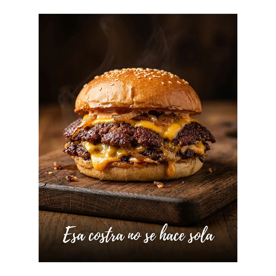Prensa Hamburguesa Wayu Smasher Hierro Fundido Asado Bbq