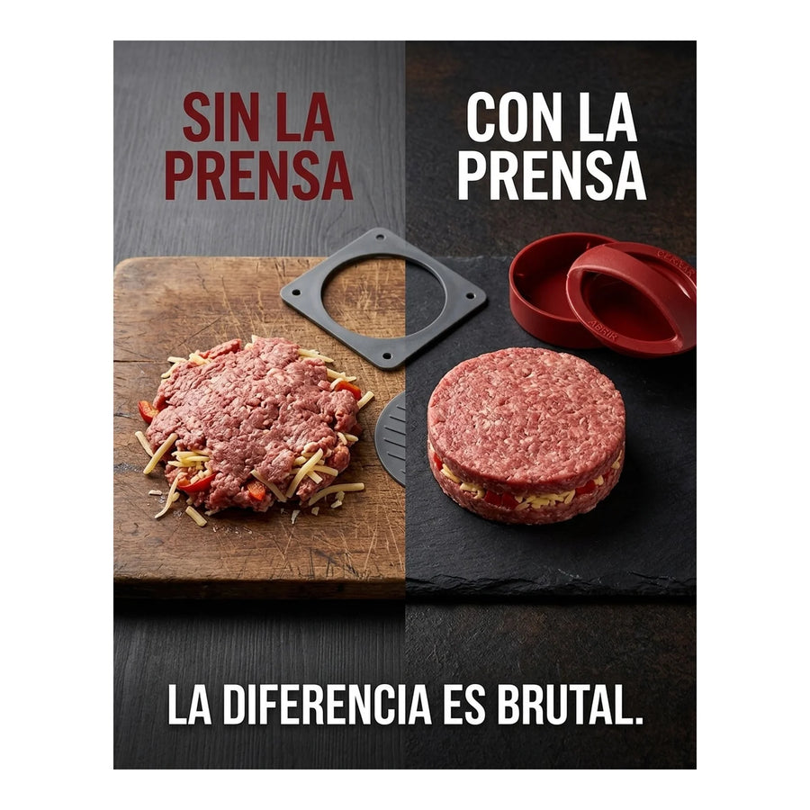 Prensa Hamburguesas Con Relleno Y Normal Asado Parrilla Bbq