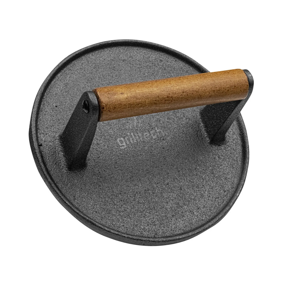 Prensa Para Carnes Hierro Fundido Grilltech Smasher Bbbq