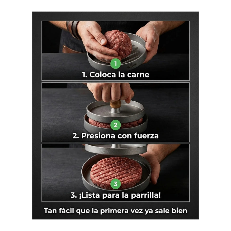 Prensa Para Hamburguesas Wayu Bbq Asado Cocina Parrilla