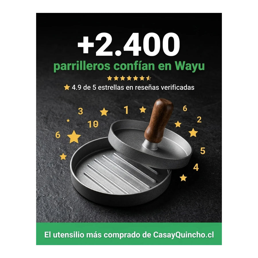 Prensa Para Hamburguesas Wayu Bbq Asado Cocina Parrilla