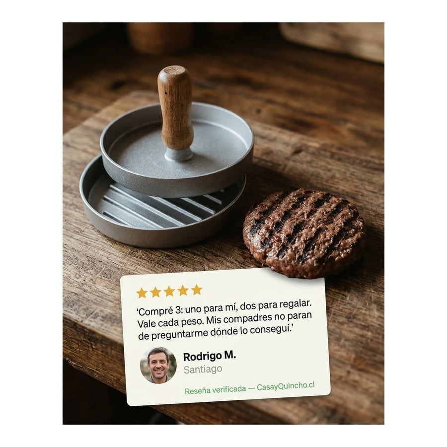 Prensa Para Hamburguesas Wayu Bbq Asado Cocina Parrilla