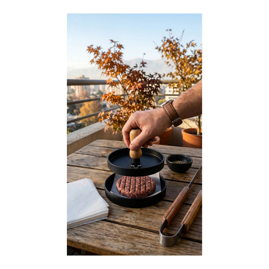 Prensa Para Hamburguesas Wayu Bbq Asado Cocina Parrilla