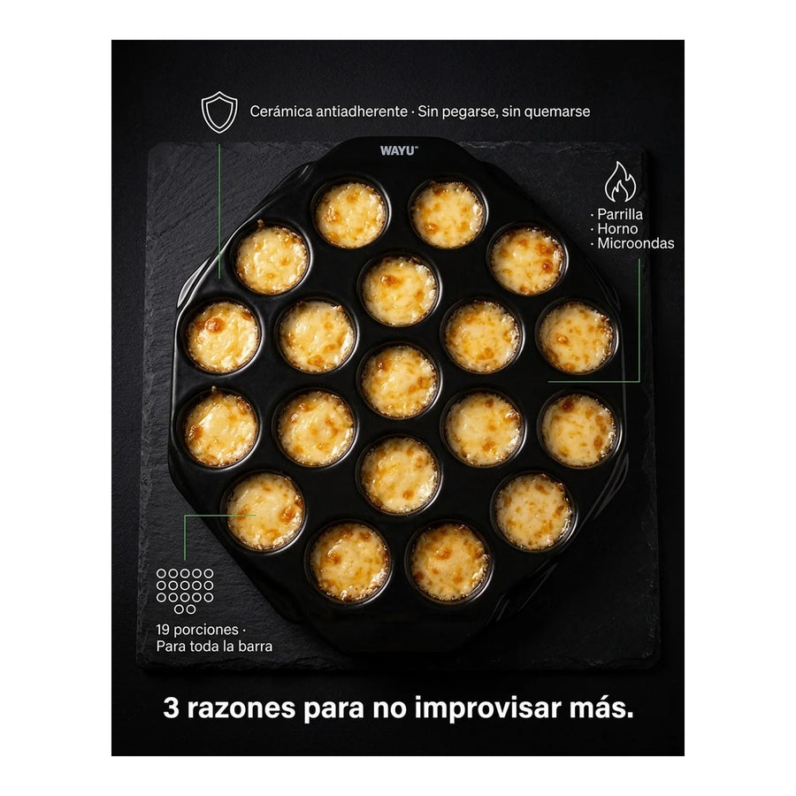 Provoletera Provolonera 19 Cavidades Cerámica Wayu Asado