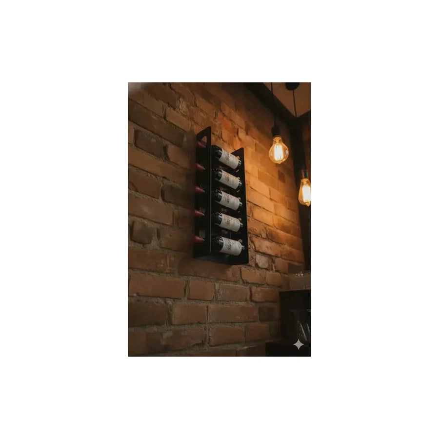 Rack Metálico Para Botellas De Vino Casa Y Quincho Negro
