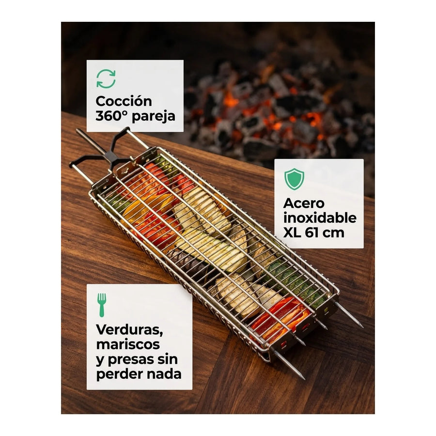 Rejilla Para Alimentos Xl Kanka Asador Inoxidable Parrilla