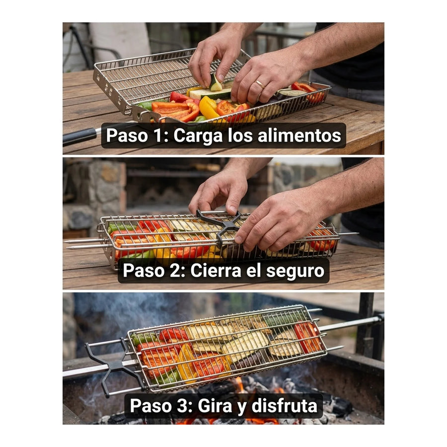Rejilla Para Alimentos Xl Kanka Asador Inoxidable Parrilla