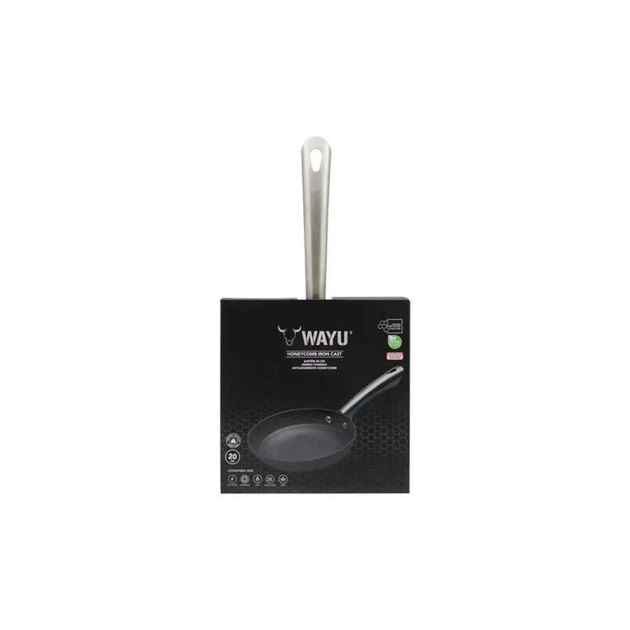 Sartén 20cm Iron Cast Honeycomb Wayu Negro