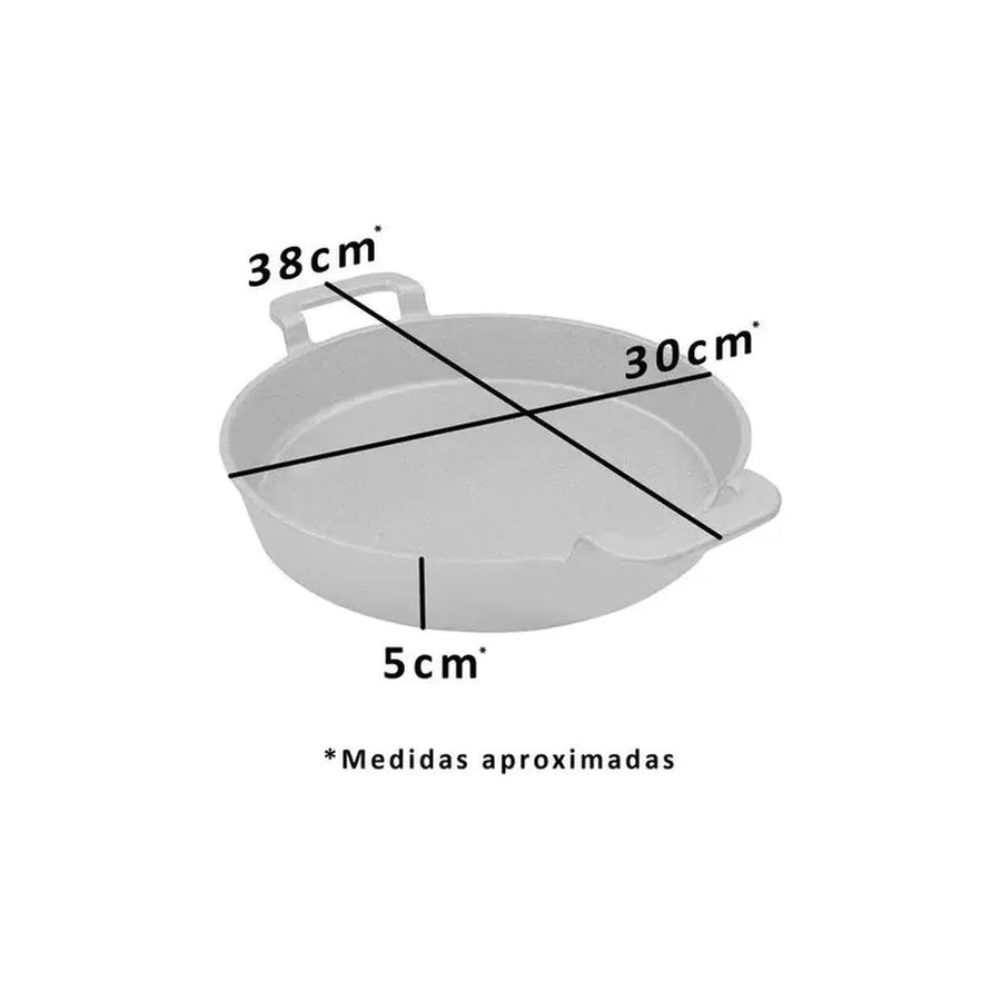 Sartén Con Asas Hierro Fundido 30cm Premium Cocina Asado Bbq
