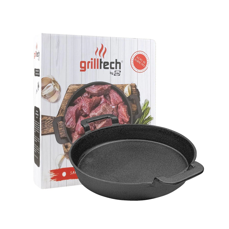 Sartén Con Asas Hierro Fundido 30cm Premium Cocina Asado Bbq