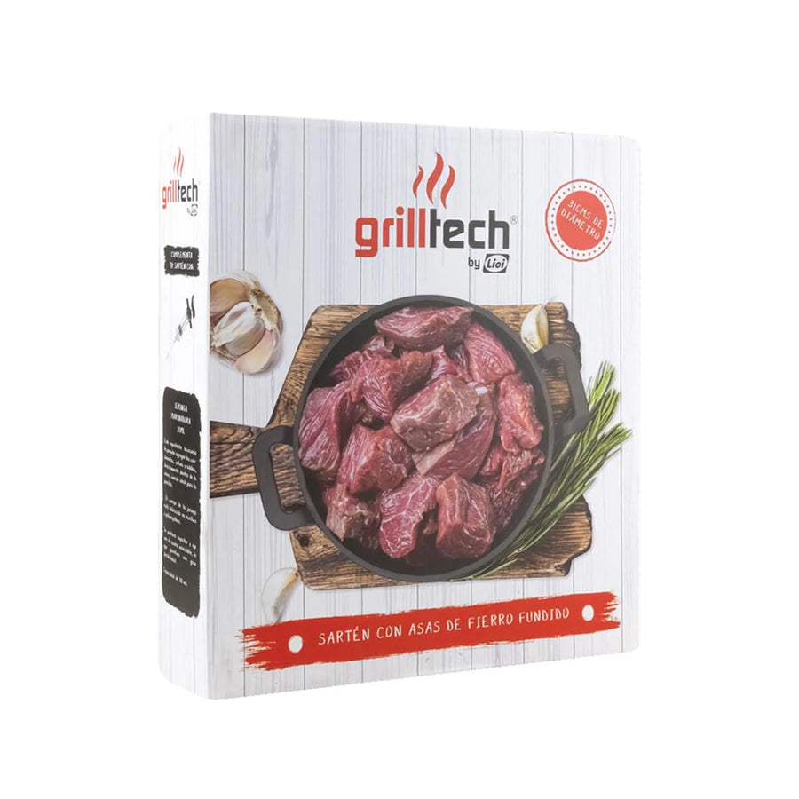 Sartén Con Asas Hierro Fundido 30cm Premium Cocina Asado Bbq