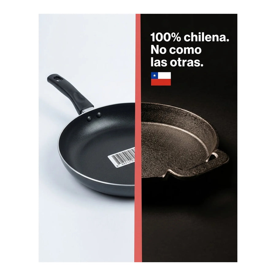 Sartén Con Asas Hierro Fundido 30cm Premium Cocina Asado Bbq