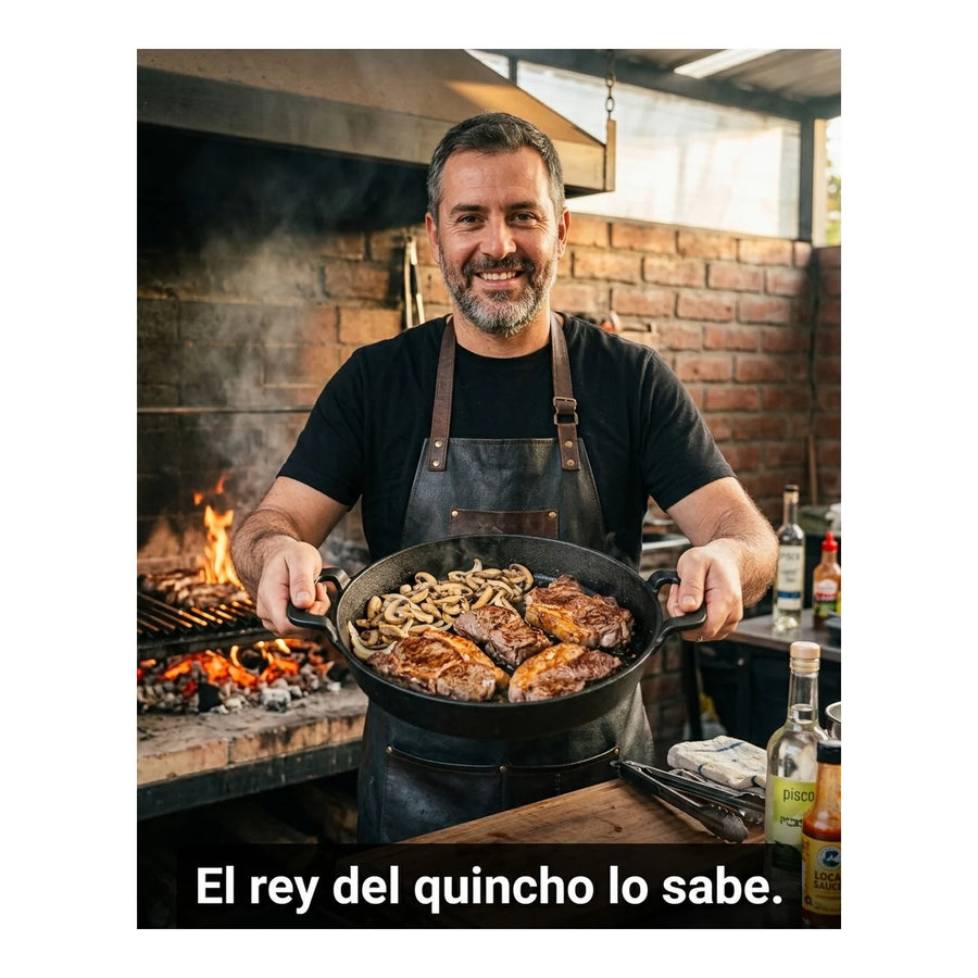 Sartén Con Asas Hierro Fundido 30cm Premium Cocina Asado Bbq