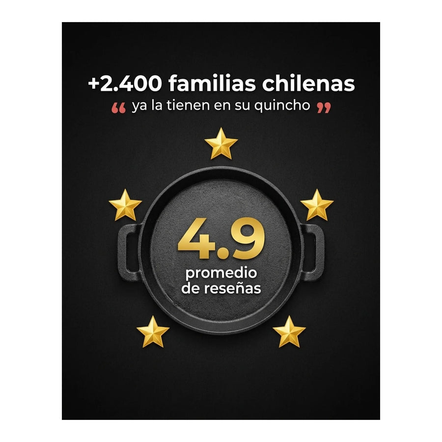 Sartén Con Asas Hierro Fundido 30cm Premium Cocina Asado Bbq