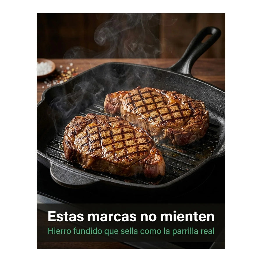 Sarten Cuadrado Asado Parrilla Cocina 26x26cm