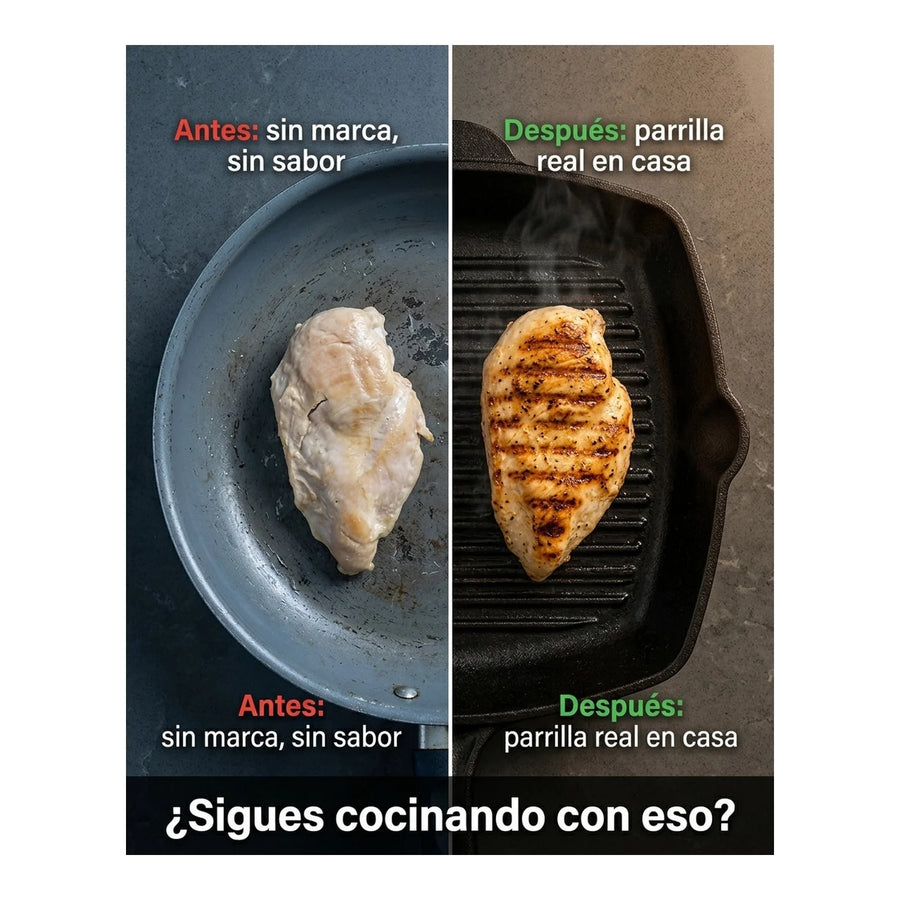 Sarten Cuadrado Asado Parrilla Cocina 26x26cm