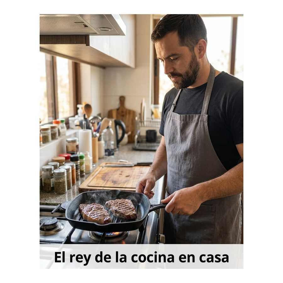 Sarten Cuadrado Asado Parrilla Cocina 26x26cm