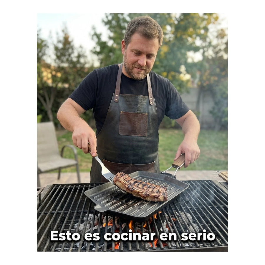 Sarten Fierro Fundido 21x35cm Wayu Abatible Hierro Fundido