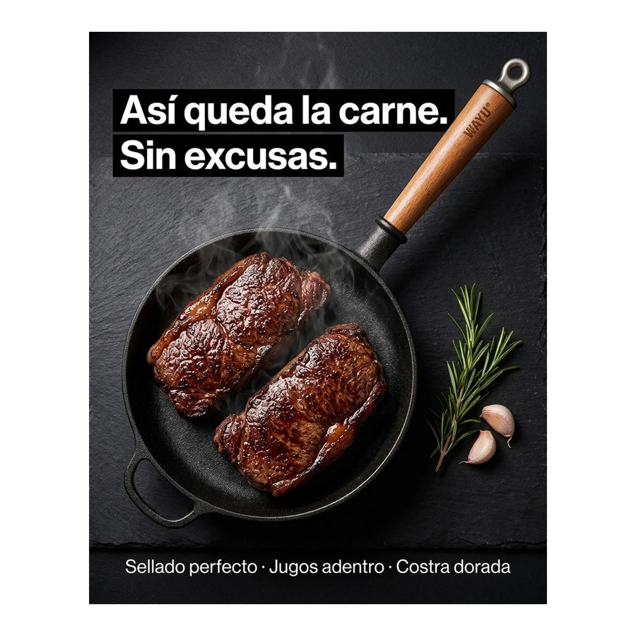 Sarten Hierro Fundido 20cm Wayu Fierro Profesional Cocina