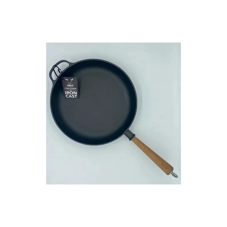 Sartén Hierro Fundido 28cm Wayu Parrilla Asado Bbq Cocina
