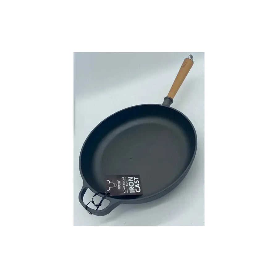 Sartén Hierro Fundido 28cm Wayu Parrilla Asado Bbq Cocina
