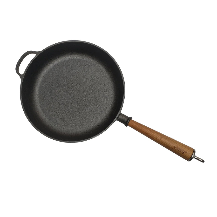 Sartén Hierro Fundido 28cm Wayu Parrilla Asado Bbq Cocina
