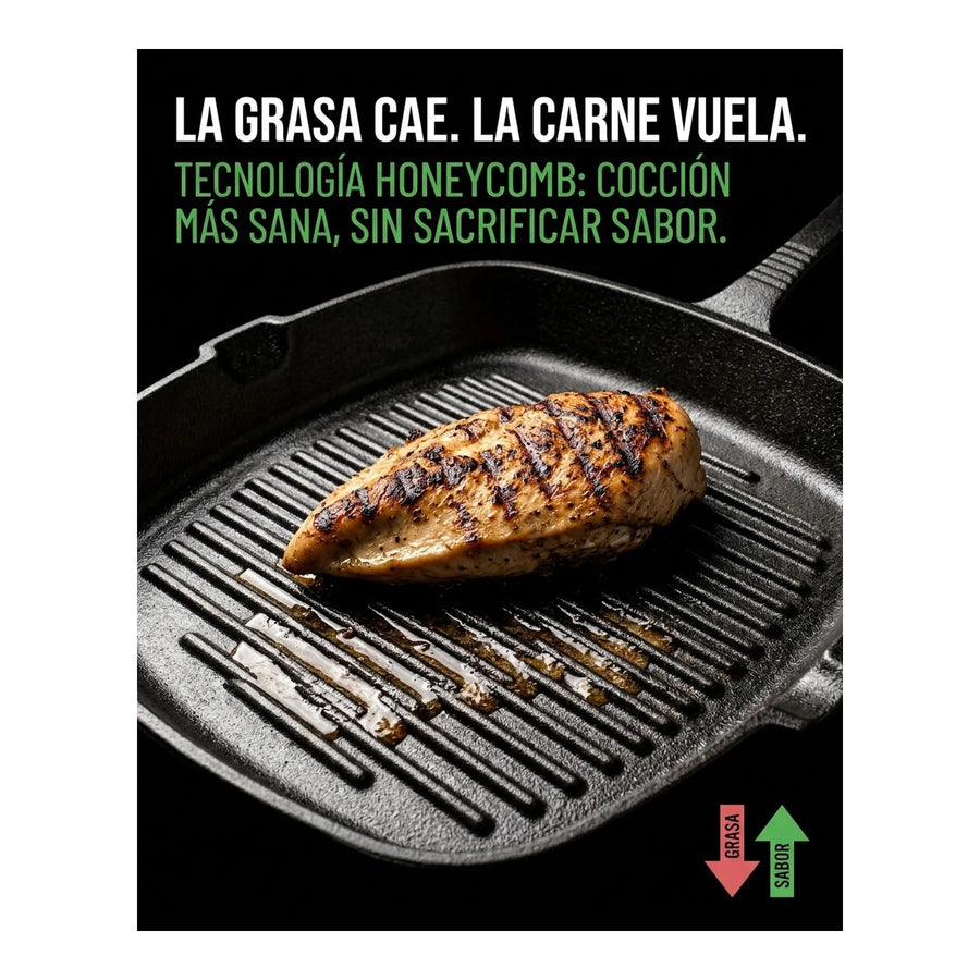 Sartén Hierro Fundido Wayu Asado Parrilla Cocina Bbq 24cm