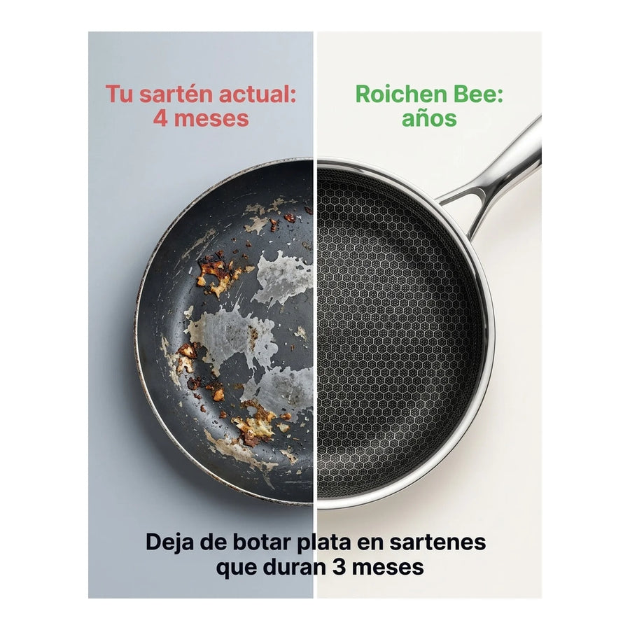 Sarten Roichen 20 Cm Bee Acero Inoxidable Cocina Premium