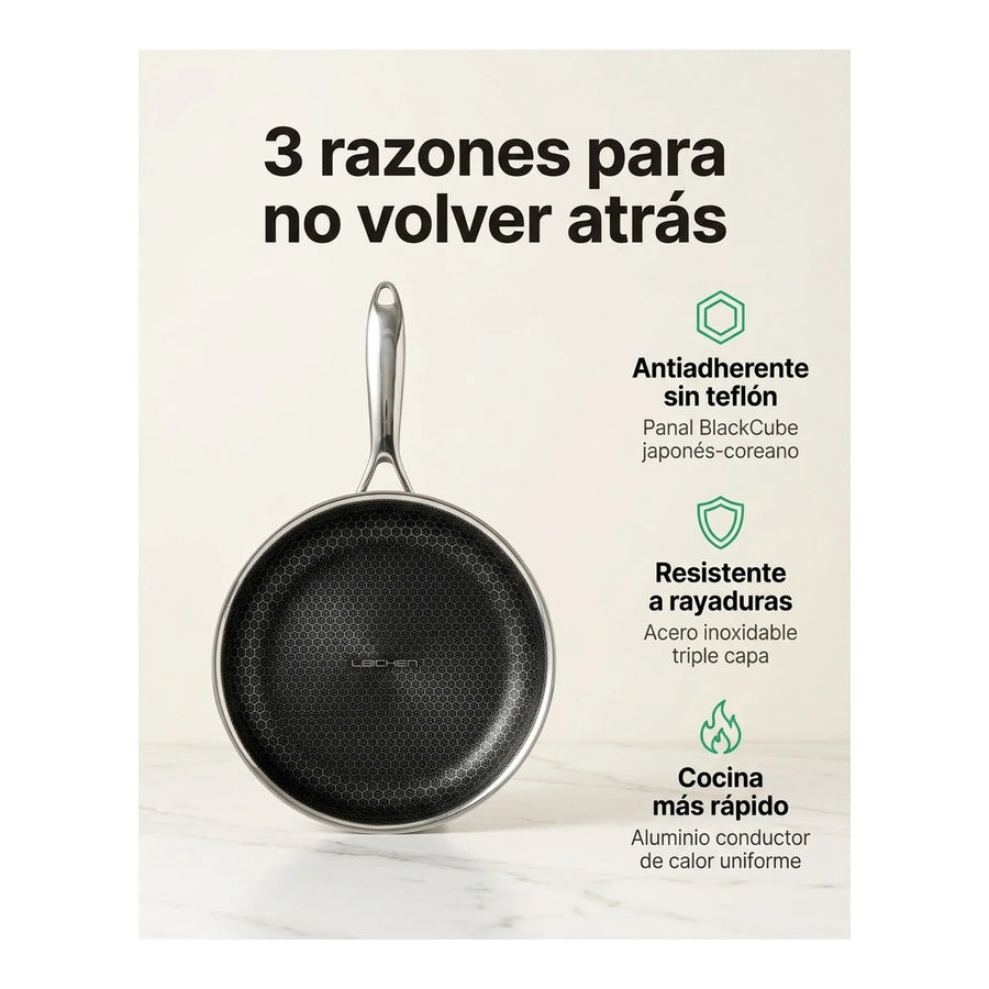 Sarten Roichen 20 Cm Bee Acero Inoxidable Cocina Premium