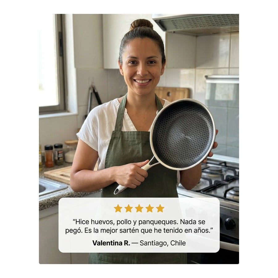 Sarten Roichen 20 Cm Bee Acero Inoxidable Cocina Premium