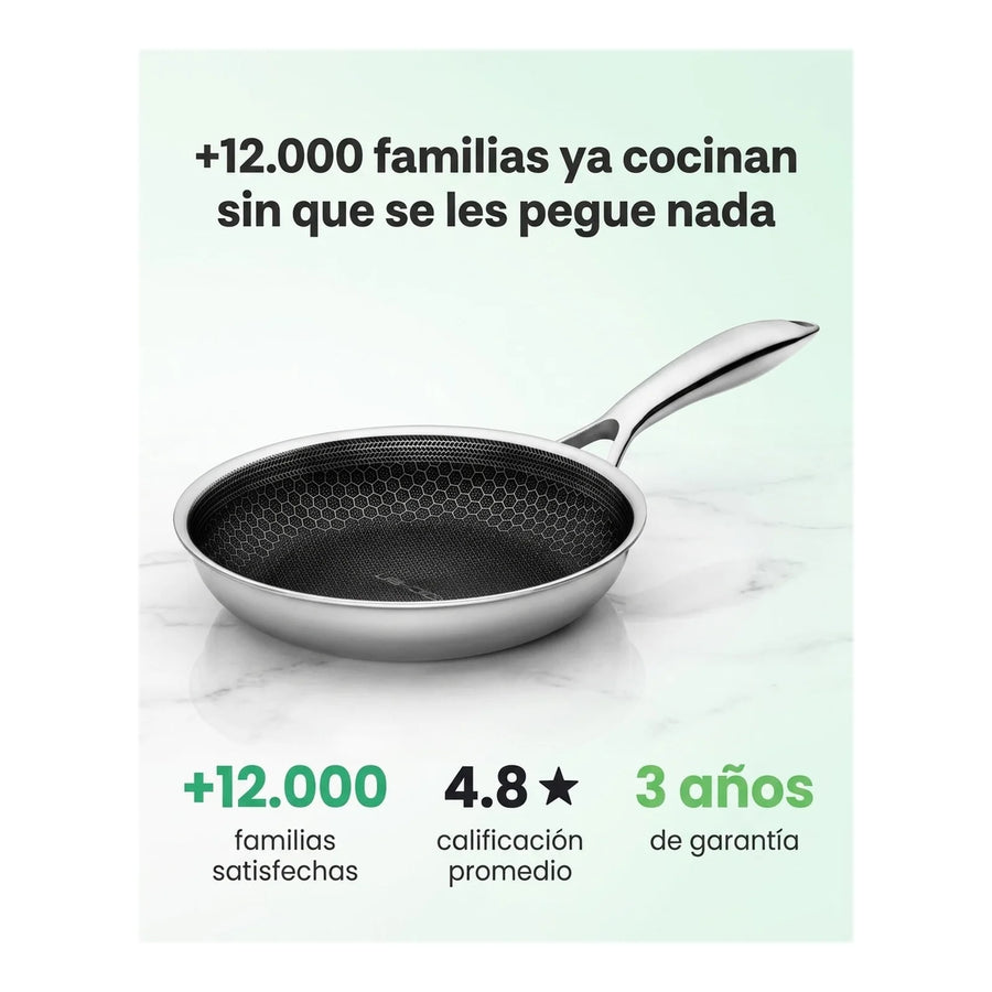 Sarten Roichen 20 Cm Bee Acero Inoxidable Cocina Premium