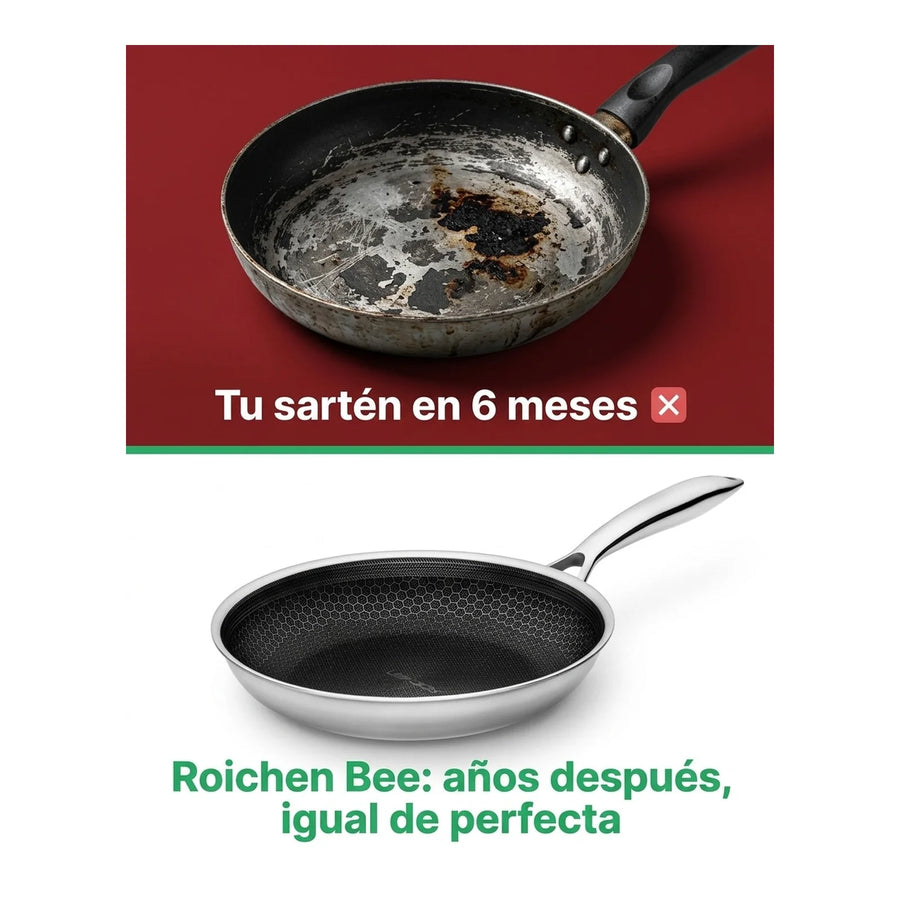 Sarten Roichen 24 Cm Bee Acero Inoxidable Cocina Premium