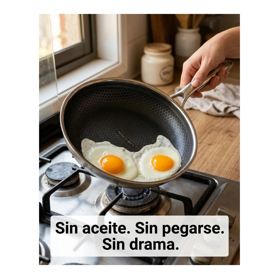 Sarten Roichen 24 Cm Bee Acero Inoxidable Cocina Premium