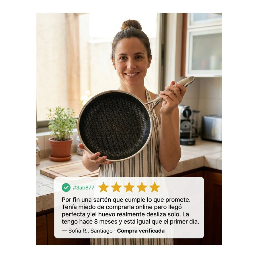 Sarten Roichen 24 Cm Bee Acero Inoxidable Cocina Premium