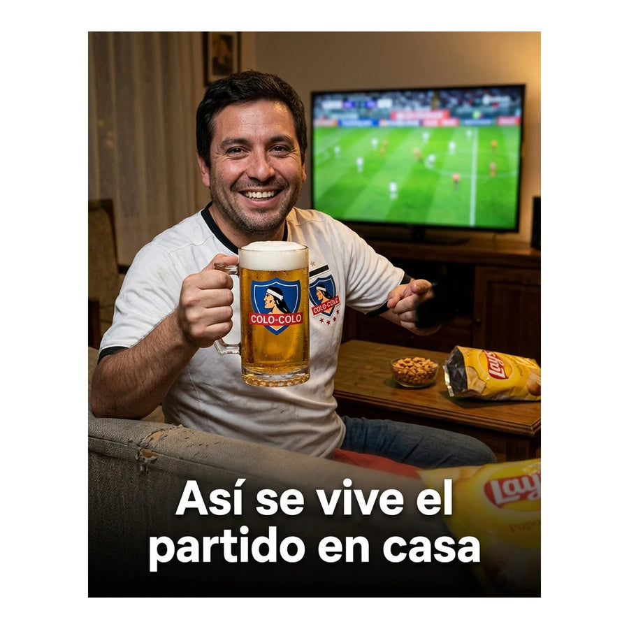 Schopero Vidrio 500ml Cervecero Bar  Colo Colo Cc