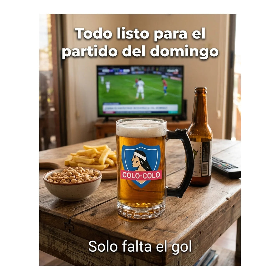 Schopero Vidrio 500ml Cervecero Bar  Colo Colo Cc