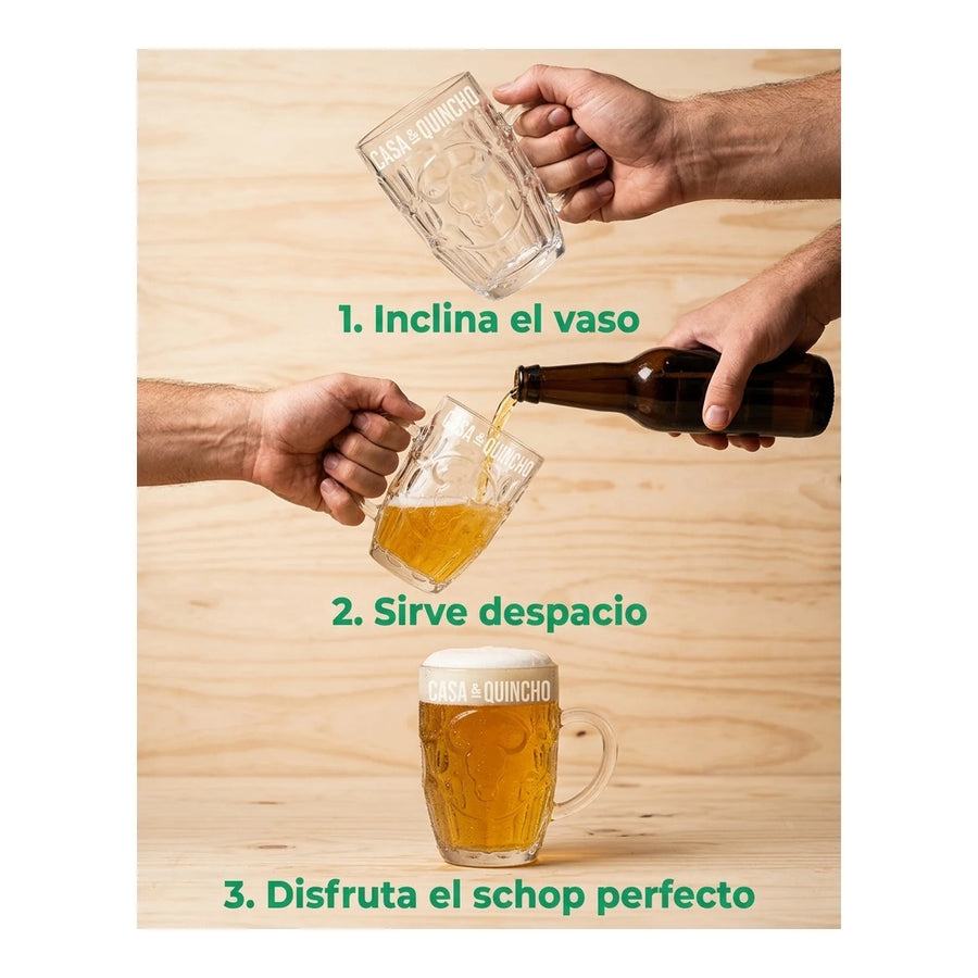 Schopero Vidrio Wayu 540ml Shopero Beer Mug Cervecero Bar Bbq