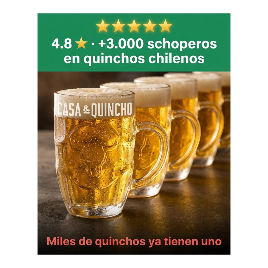 Schopero Vidrio Wayu 540ml Shopero Beer Mug Cervecero Bar Bbq