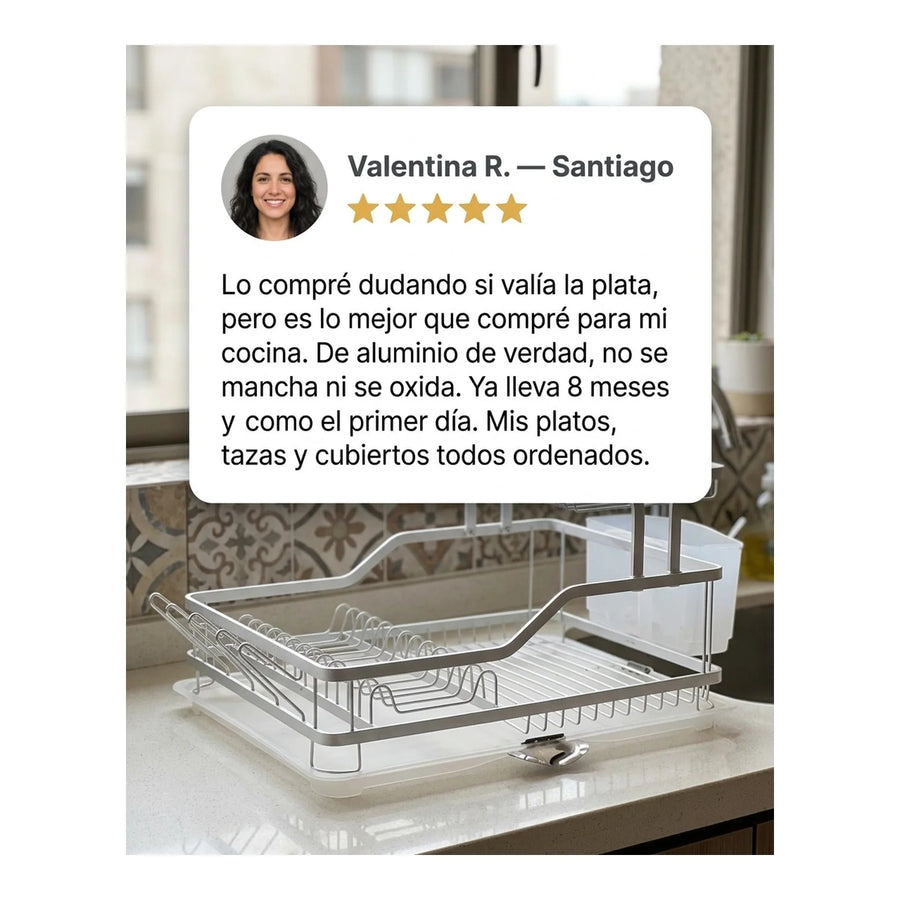 Secador De Platos Aluminio Premium 2 Niveles
