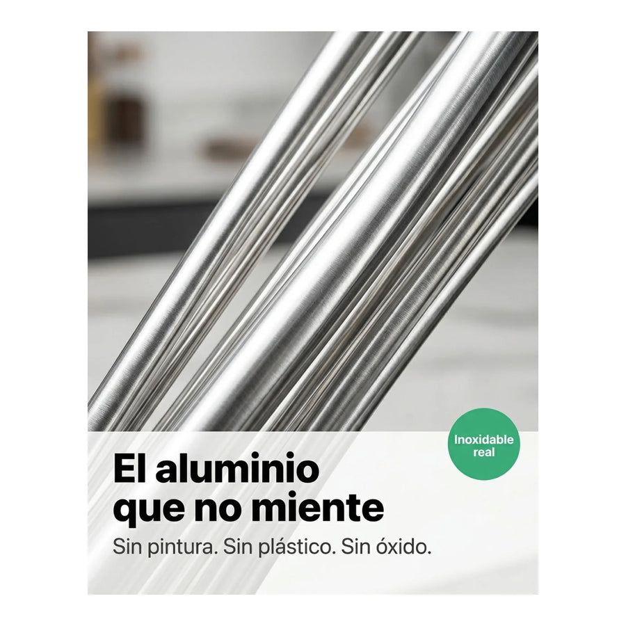 Secador De Platos Aluminio Inoxidable 1 Nivel 42x30x13
