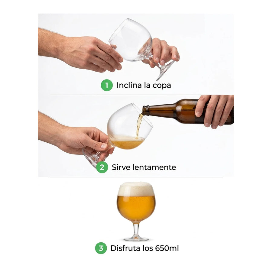 Set 2 Copones Cerveceros Wayu 650ml Beer Mug Cervecero Bar