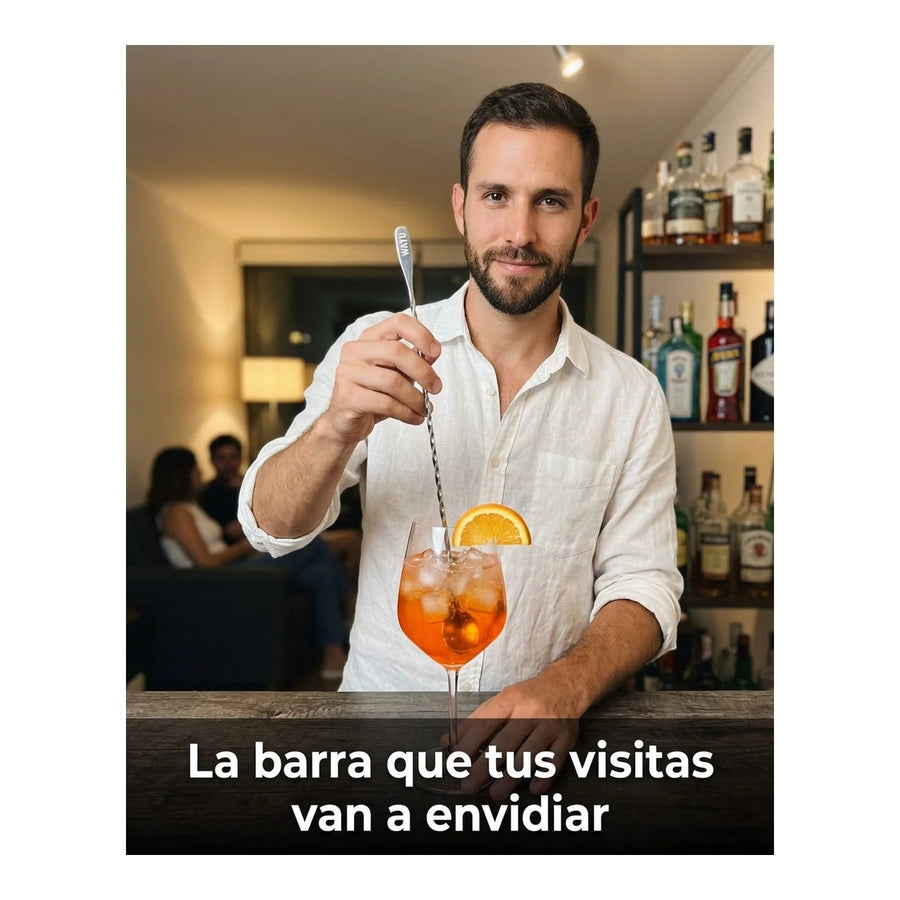 Set 2 Cucharas Wayu Barra Coctail Coctelería Aperitivo Bar