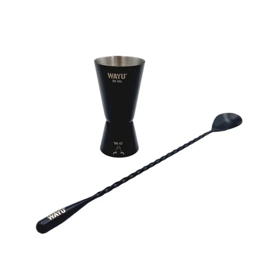 Set 2 Jigger Medidor + Cuchara Wayu Barra Coctail Tragos