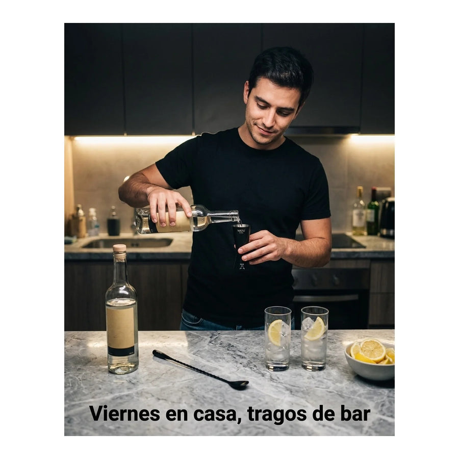 Set 2 Jigger Medidor + Cuchara Wayu Barra Coctail Tragos