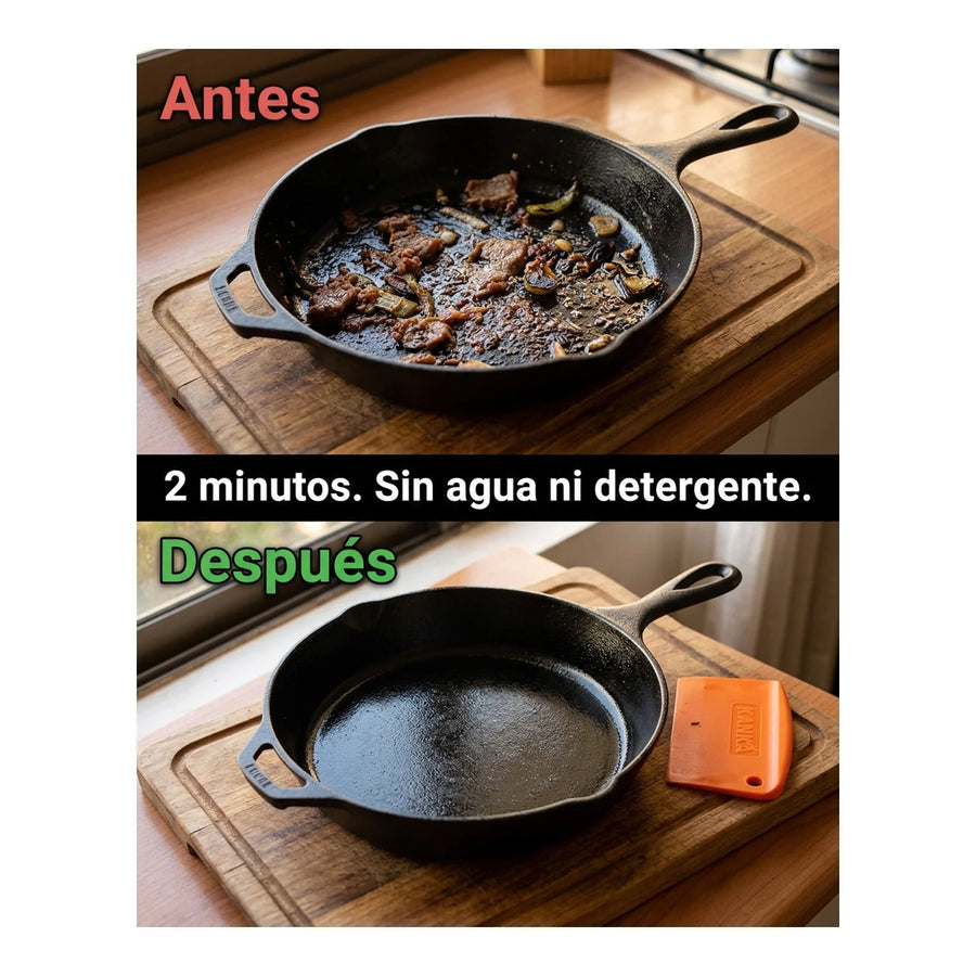 Set 2 Raspadores Plásticos Kanka Limpieza De Hierro Fundido