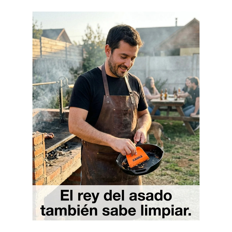 Set 2 Raspadores Plásticos Kanka Limpieza De Hierro Fundido