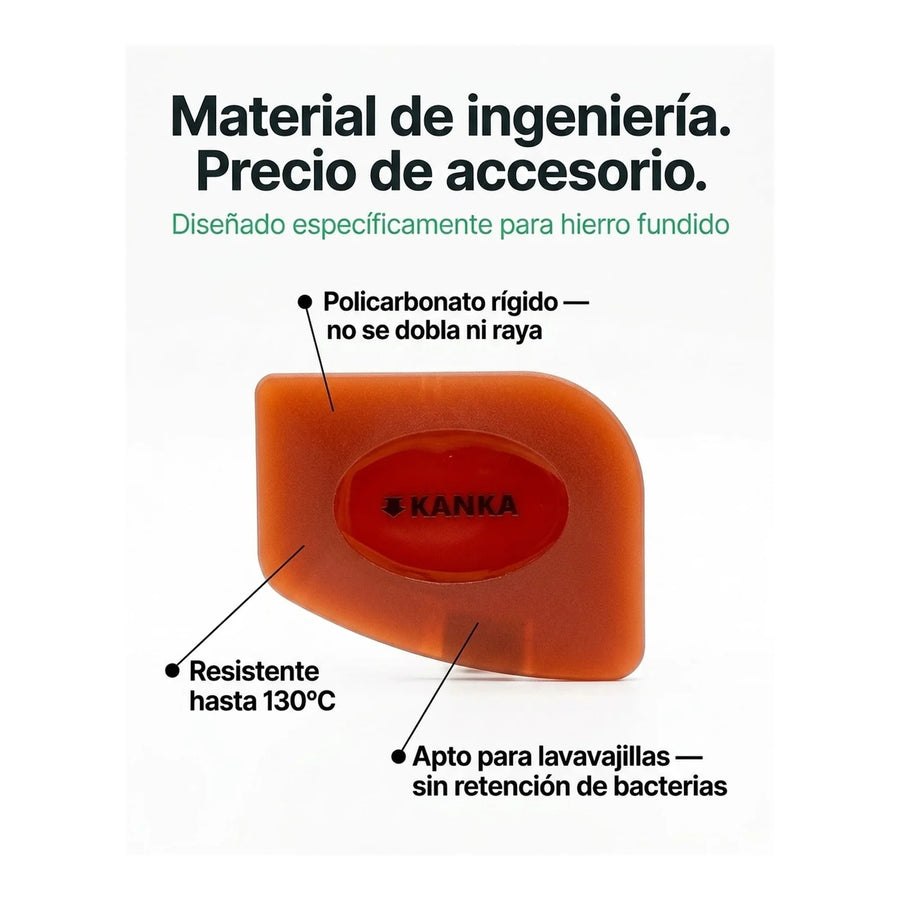 Set 2 Raspadores Plásticos Kanka Limpieza De Hierro Fundido