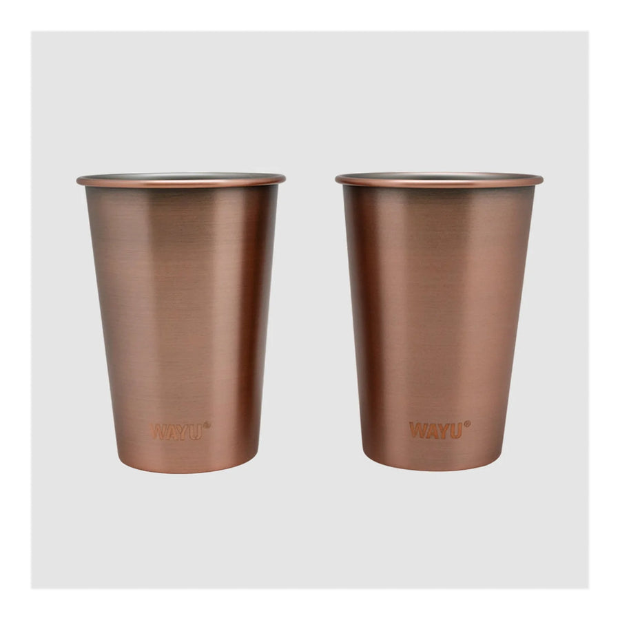 Set 2 Vasos 500ml Copper Line Wayu Cobre