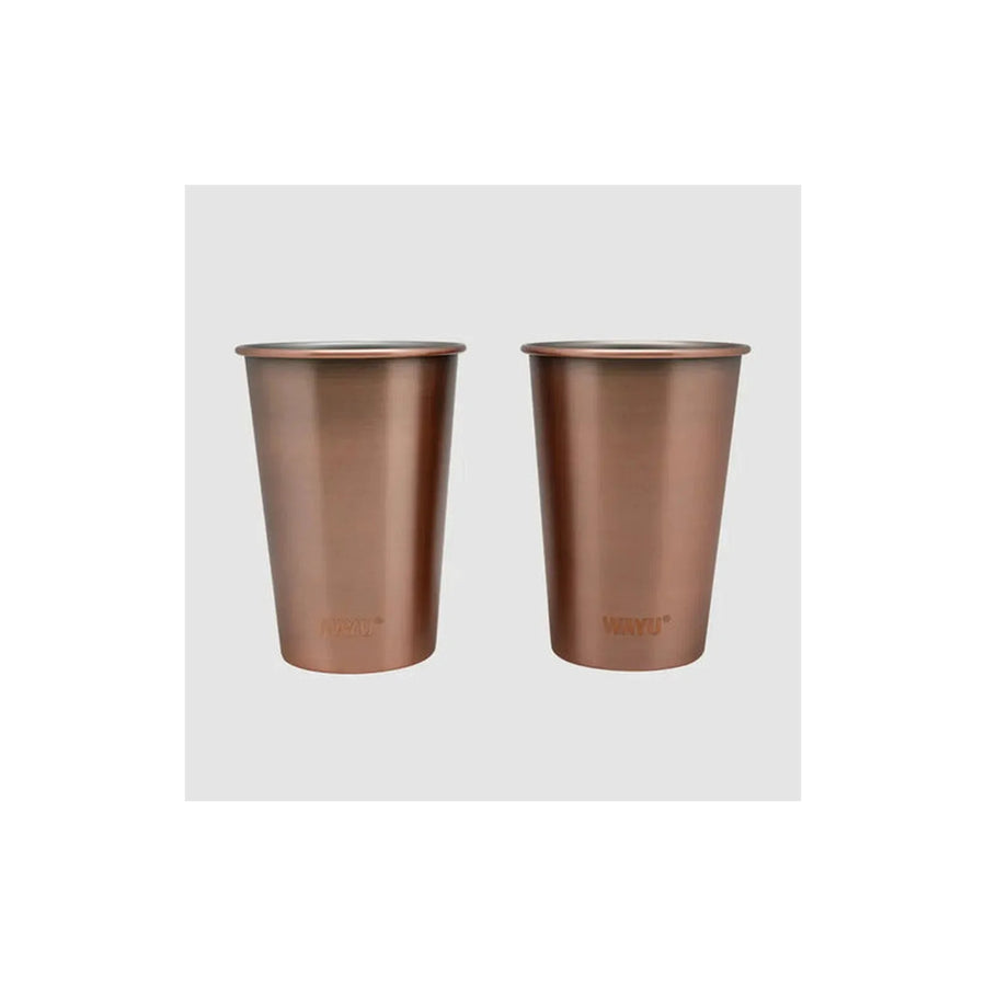 Set 2 Vasos 500ml Copper Line Wayu Cobre
